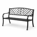 Banco de metal negro 120 cm