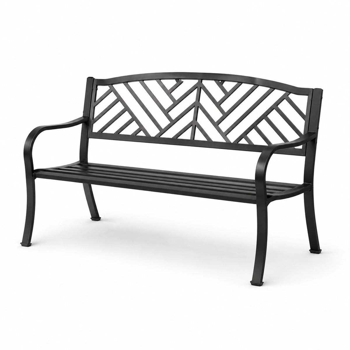 Banco de metal negro 120 cm