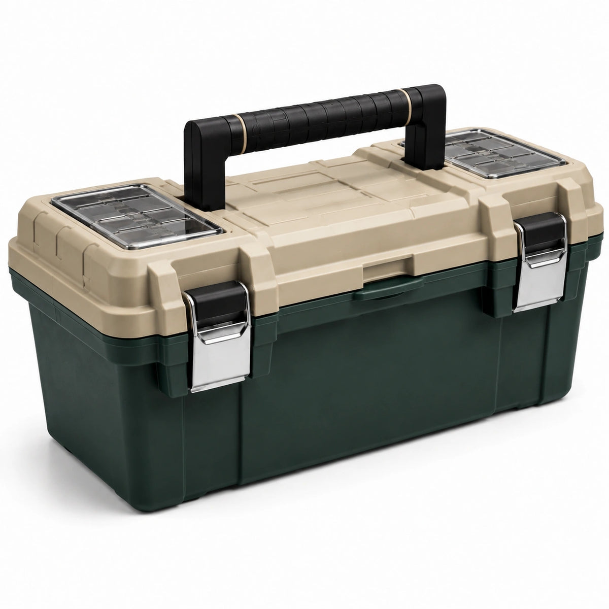 Caja de herramientas de acero con 3 cajones y cerradura