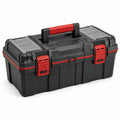 Caja de herramientas de metal con 3 cajones negra