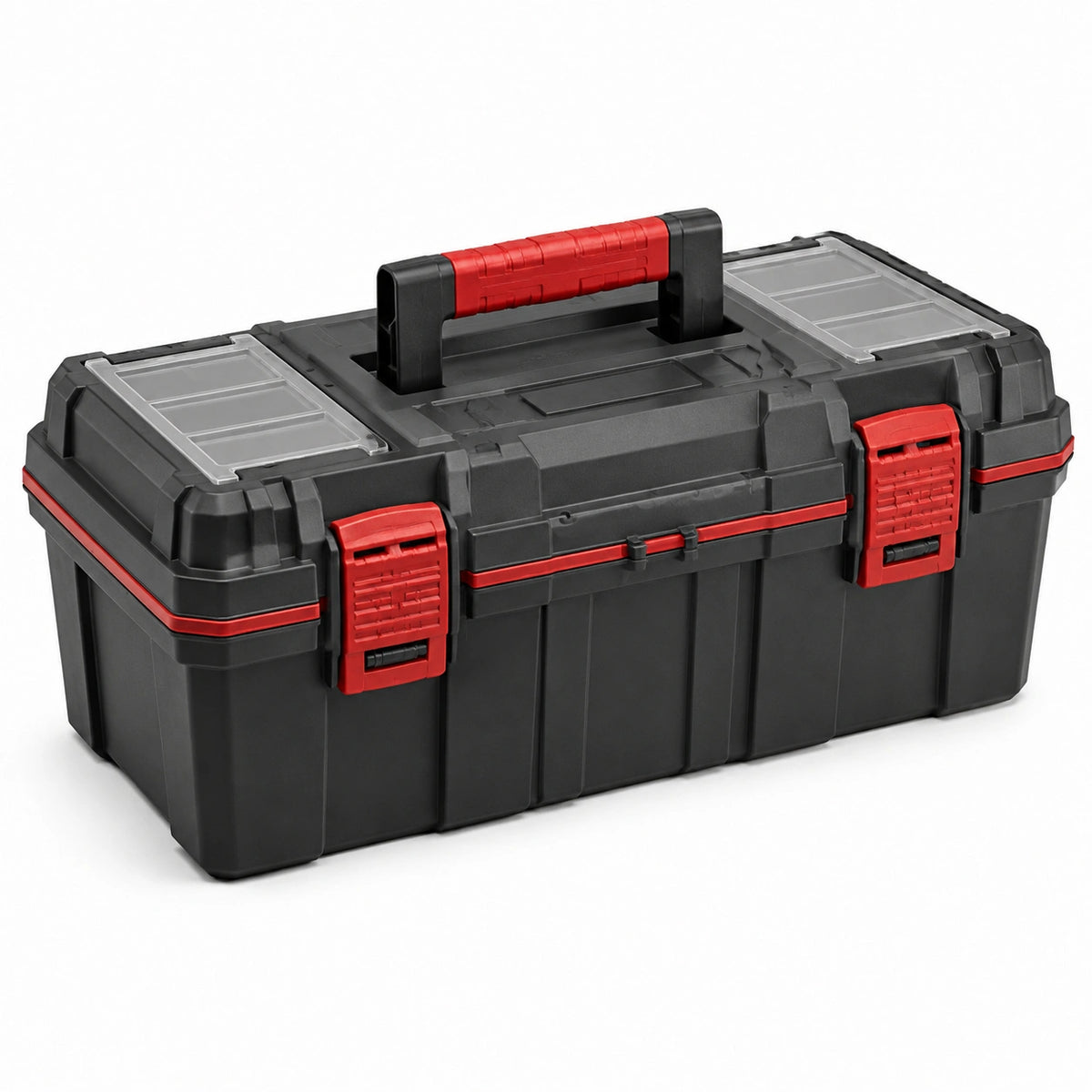 Caja de herramientas de metal con 3 cajones negra