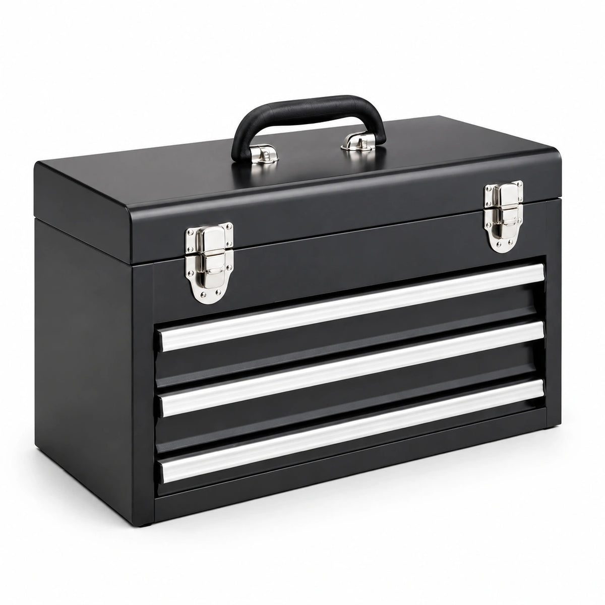 Caja de herramientas de aluminio y acero con 3 cajones 46x32x24 cm